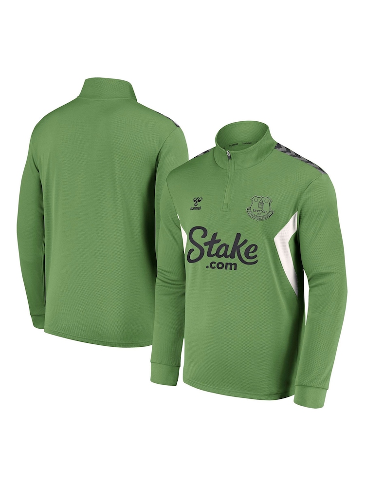 adidas Green Everton Hummel Training Half Zip Sweatshirt - Image 1 of 3