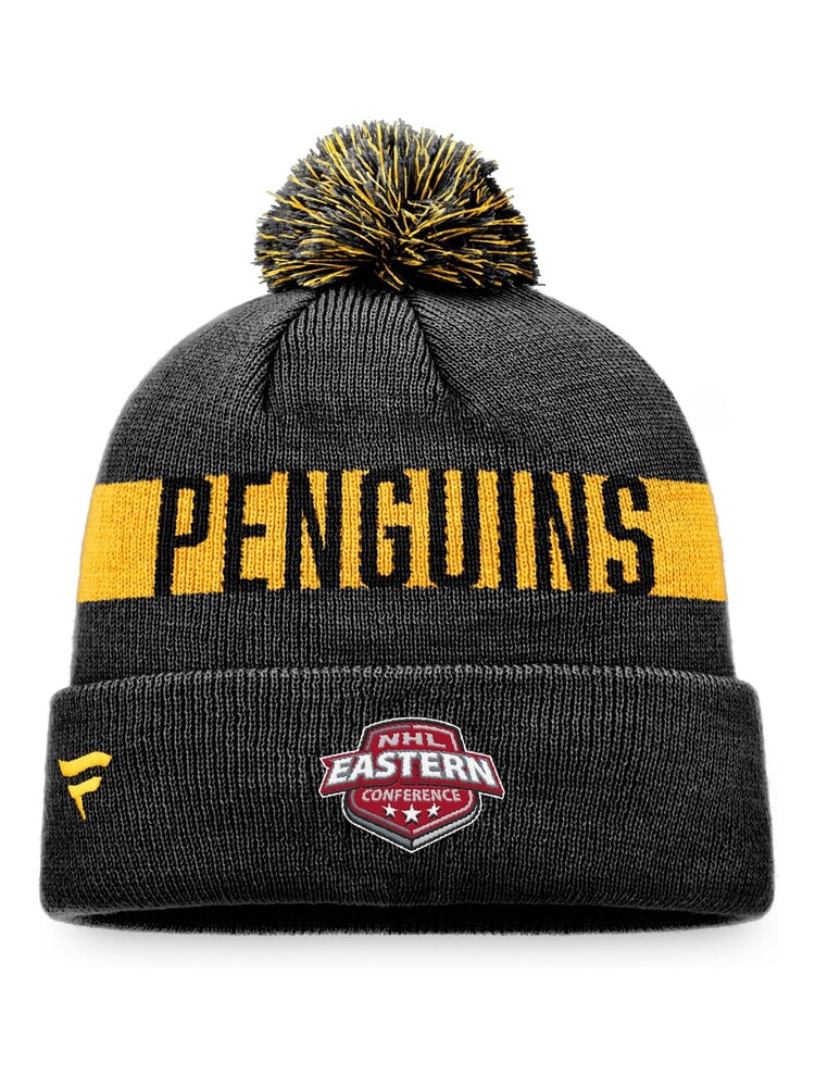 adidas Black NHL Pittsburgh Penguins Fundamental Bobble Hat - Image 2 of 2