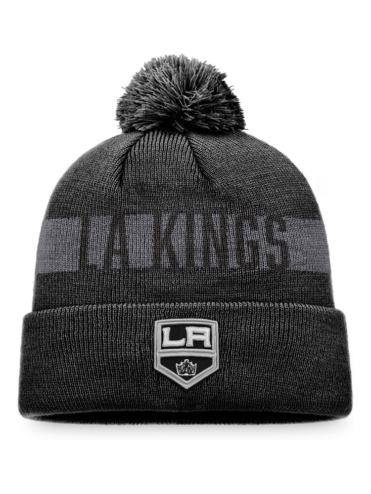 Fanatics NHL Los Angeles Kings Fundamental Winter Black Bobble Hat - Image 1 of 2