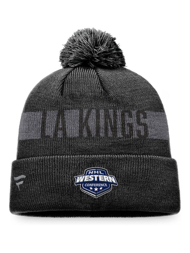 Fanatics NHL Los Angeles Kings Fundamental Winter Black Bobble Hat - Image 2 of 2