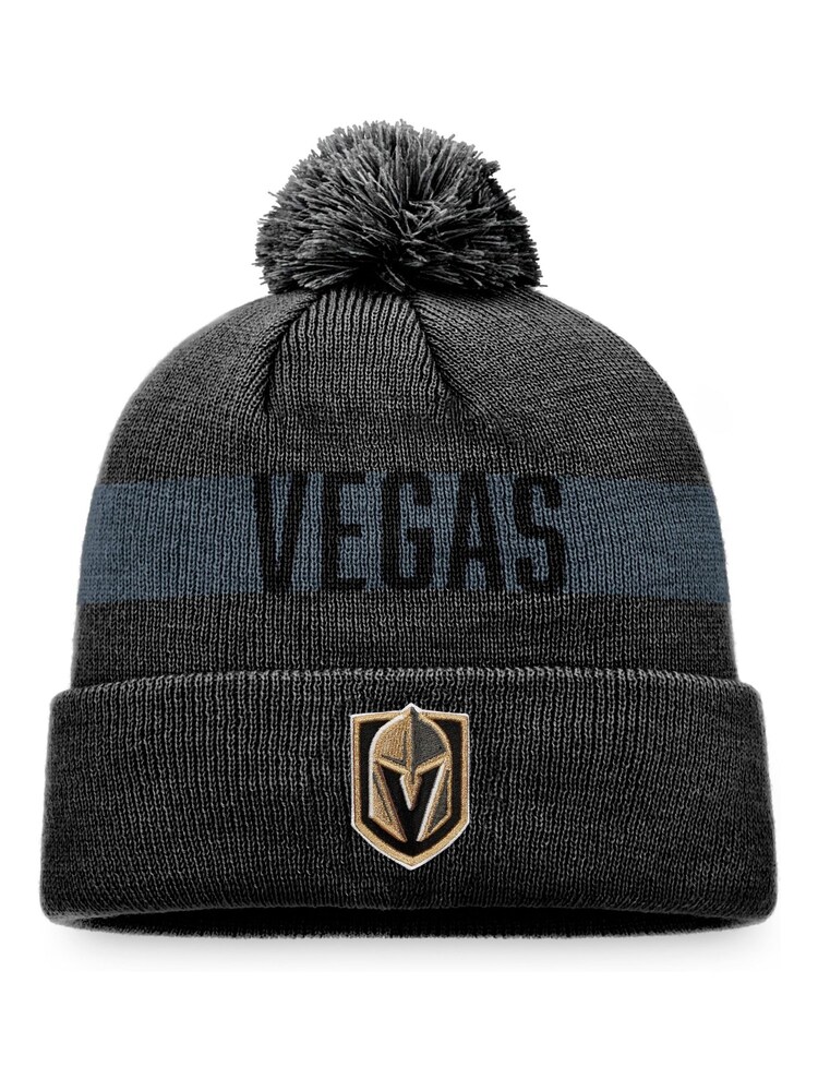 Fanatics NHL Vegas Golden Knights Fundamental Bobble Black Hat - Image 2 of 2 Fanatics NHL Vegas Golden Knights Fundamental Bobble Black Hat - Image 2 of 2