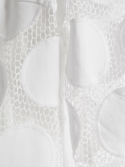 Reiss Ivory Serena Atelier Sheer Embroidered Mini Dress - Image 6 of 6