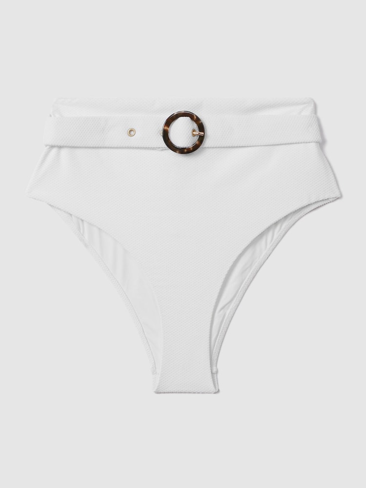 Reiss - Danielle bikinibroekje met textuur en riem - Image 2 of 5