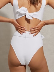 Reiss - Danielle bikinibroekje met textuur en riem - Image 4 of 5