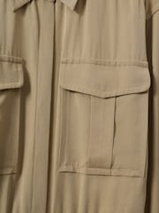 Reiss Khaki Liliana Lyocell Wide Leg Jumpsuit - Image 6 of 6