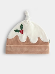 JoJo Maman Bébé Light Brown Little Pudding 2-Pack Hat & Bib Set - Image 2 of 6