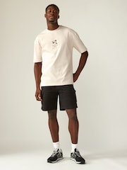 White/Black 100% Cotton Floral Nature Graphic T-Shirt - Image 2 of 8