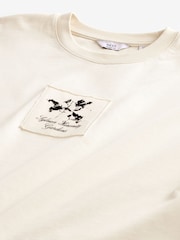 White/Black 100% Cotton Floral Nature Graphic T-Shirt - Image 7 of 8