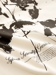 White/Black 100% Cotton Floral Nature Graphic T-Shirt - Image 8 of 8