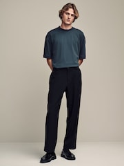 Slate Grey Relaxed Fit Smart Soft Touch Heavyweight T-Shirt - Image 2 of 7