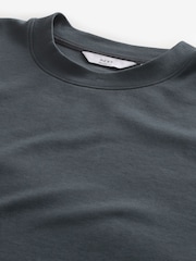Slate Grey Relaxed Fit Smart Soft Touch Heavyweight T-Shirt - Image 6 of 7