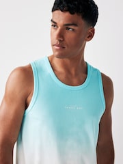 Blue Dip Dye 100% Cotton Vest - Image 4 of 7