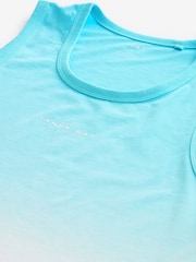 Blue Dip Dye 100% Cotton Vest - Image 6 of 7