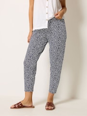 M&Co Blue Petite Cropped Hareem Trousers - Image 1 of 5