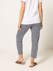 M&Co Blue Petite Cropped Hareem Trousers - Image 3 of 5