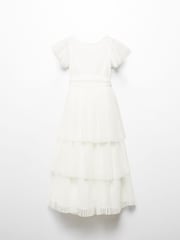 Mango White Ruffled Tulle Dress - Image 2 of 4