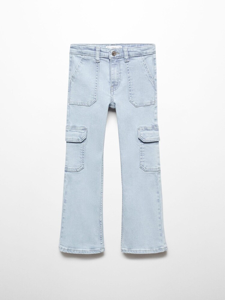 Mango Blue Pocket Cargo Jeans - Image 1 of 4