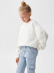 Mango Blue Pocket Cargo Jeans - Image 4 of 4