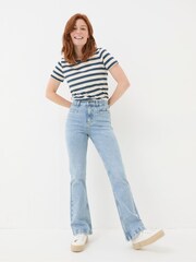 FatFace Blue Fly Flare Jeans - Image 1 of 5