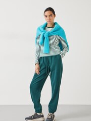 Hush Green Anna Stripe Crew Neck T-Shirt - Image 2 of 5