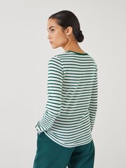 Hush Green Anna Stripe Crew Neck T-Shirt - Image 3 of 5