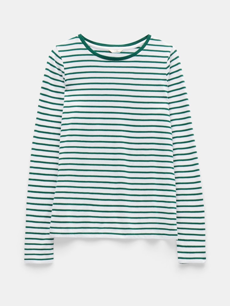 Hush Green Anna Stripe Crew Neck T-Shirt - Image 5 of 5 Hush Green Anna Stripe Crew Neck T-Shirt - Image 5 of 5