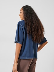 Hush Blue Ruby Boxy Star 100% Cotton T-Shirt - Image 2 of 4