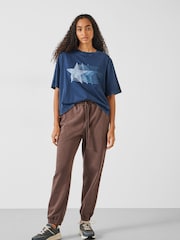 Hush Blue Ruby Boxy Star 100% Cotton T-Shirt - Image 3 of 4