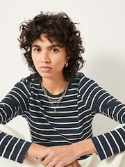 Hush Black Anna Stripe Crew Neck T-Shirt - Image 2 of 5