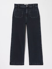 FatFace Dark Blue Wide Leg Crop Jeans - Image 5 of 5