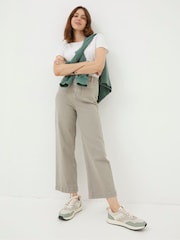 FatFace Keswick Natural Wide Leg Crop Jeans - Image 1 of 5
