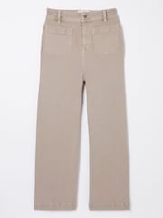 FatFace Keswick Natural Wide Leg Crop Jeans - Image 5 of 5