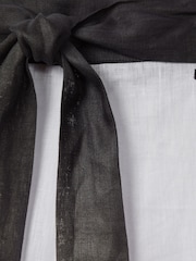 Reiss White/Navy Harlow Linen Side Split Trousers - Image 6 of 6
