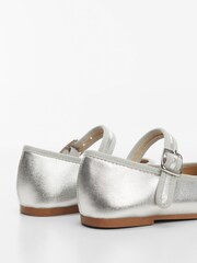 Mango Silver Lace-Up Ballerinas - Image 3 of 3