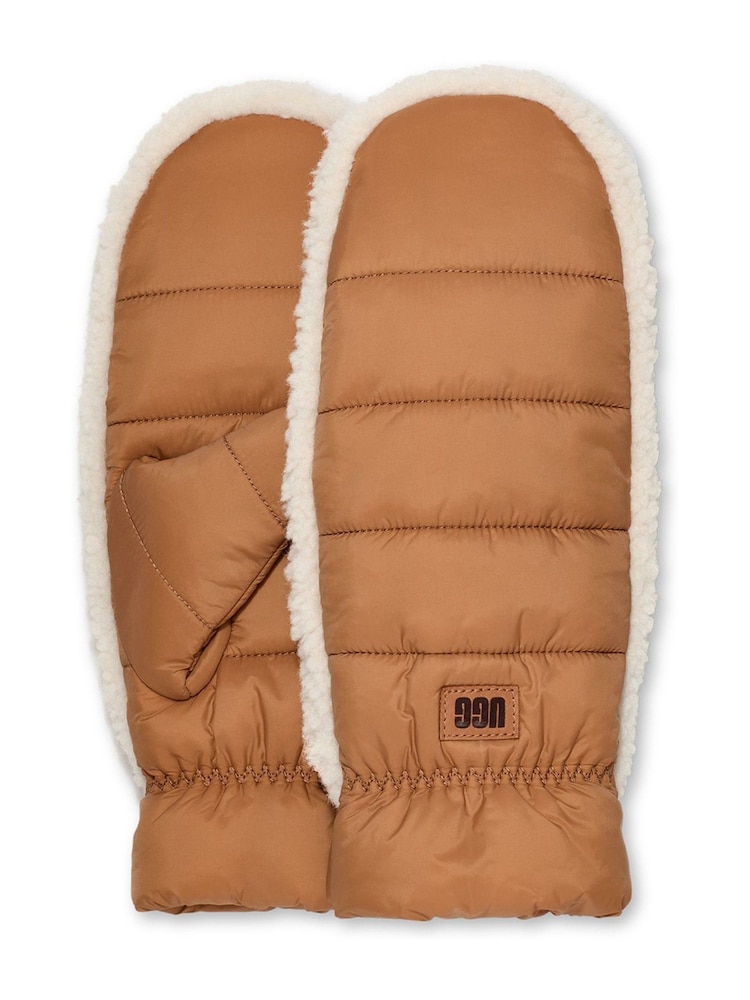 UGG Chestnut Oversized Fluff Mitten Gloves - Image 2 of 2