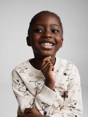 Mango Nude Snoopy Print Sweatshirt - Image 1 of 6