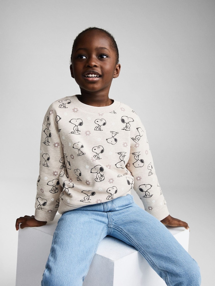 Mango Nude Snoopy Print Sweatshirt - Image 2 of 6
