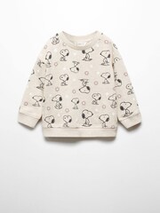 Mango Nude Snoopy Print Sweatshirt - Image 4 of 6