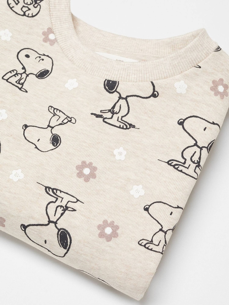 Mango Nude Snoopy Print Sweatshirt - Image 6 of 6