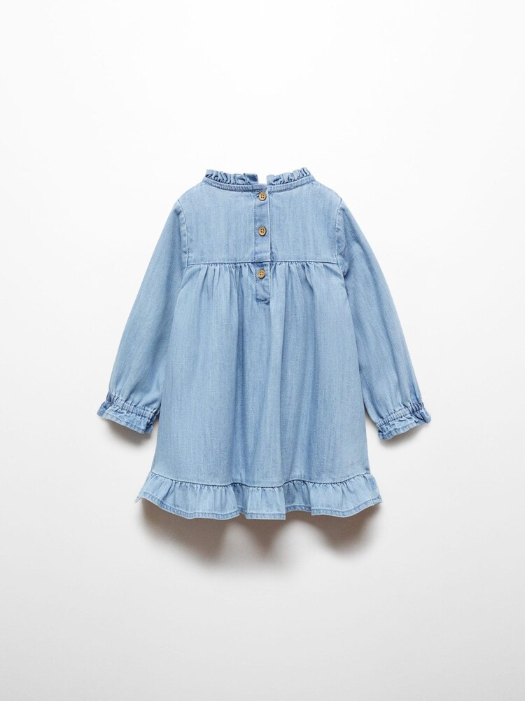 Mango Blue Floral Embroidery Dress - Image 2 of 6