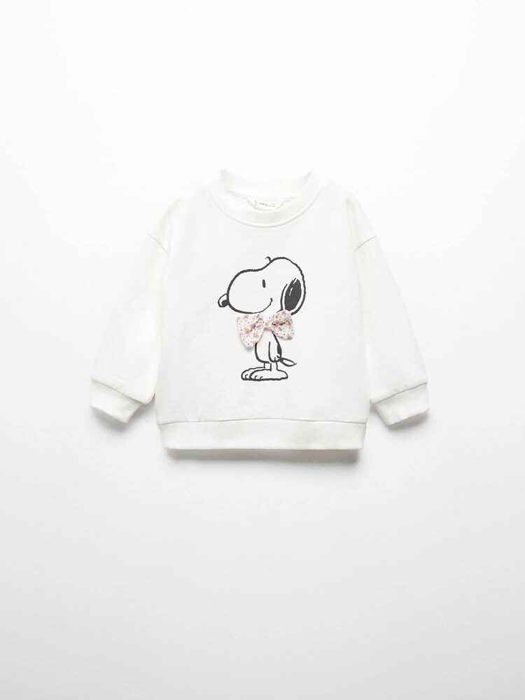 Mango White Snoopy 100% Cotton Sweatshirt Laura Ashley