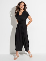 Pour Moi Black Multiway Jersey Beach Jumpsuit with Viscose - Image 3 of 9