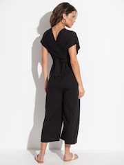Pour Moi Black Multiway Jersey Beach Jumpsuit with Viscose - Image 4 of 9