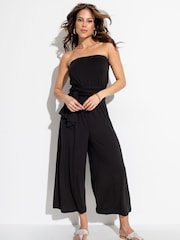 Pour Moi Black Multiway Jersey Beach Jumpsuit with Viscose - Image 5 of 9