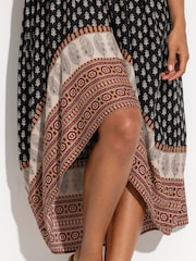 Pour Moi Black Border Print High Low Midaxi Beach Dress - Image 2 of 4