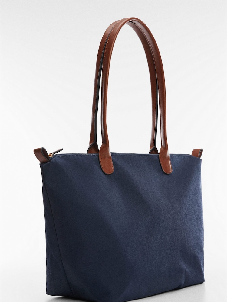 Mango Blue Shopper Bag - Image 2 of 4