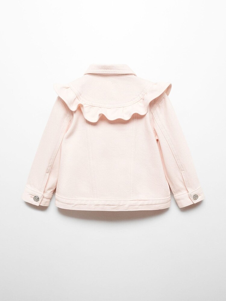Mango Pink Ruffled Denim Jacket - Image 2 of 3