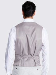 MOSS Grey Tailored Fit Light Donegal Waistcoat - Image 3 of 3