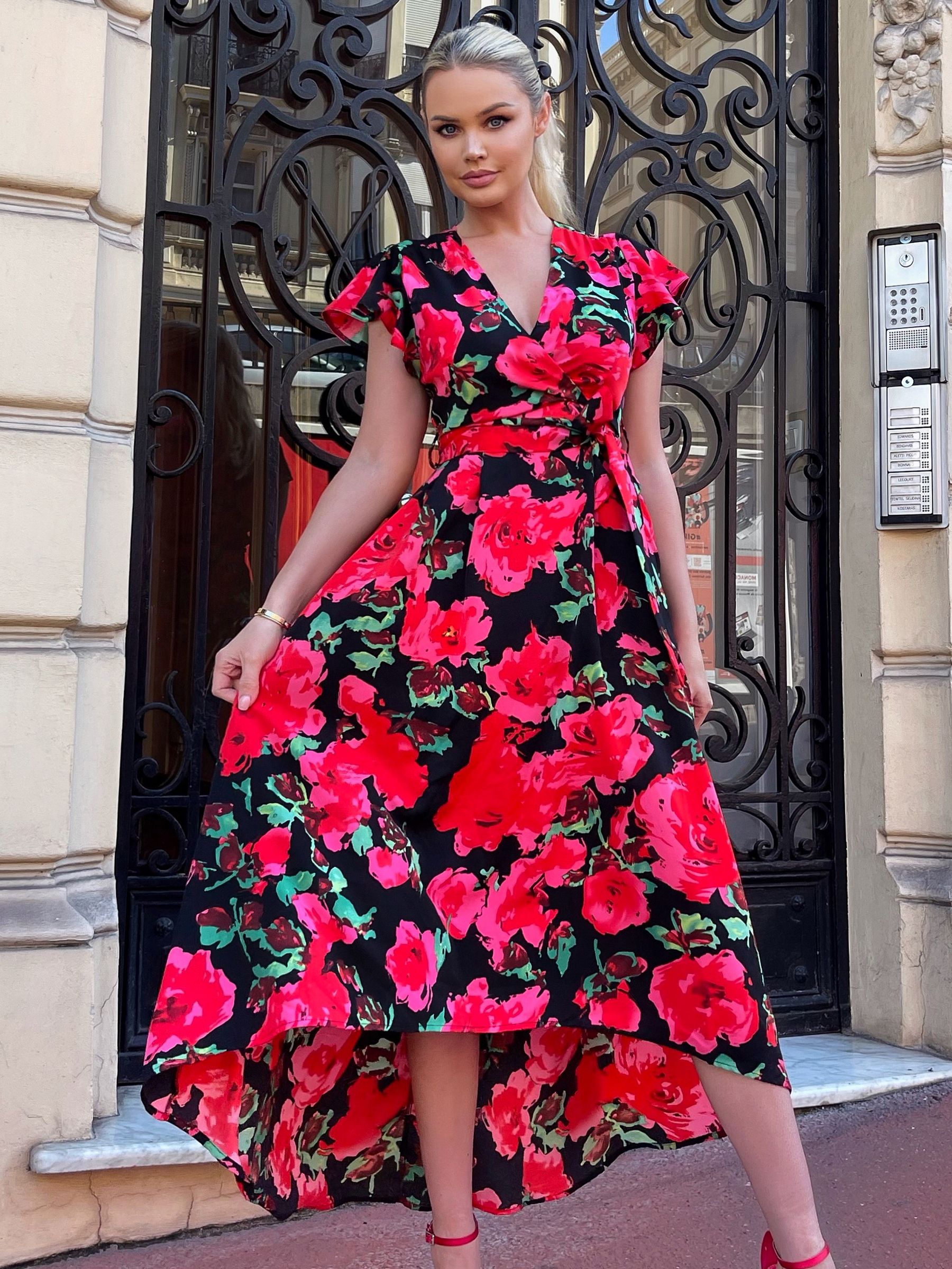 Next red midi dress top