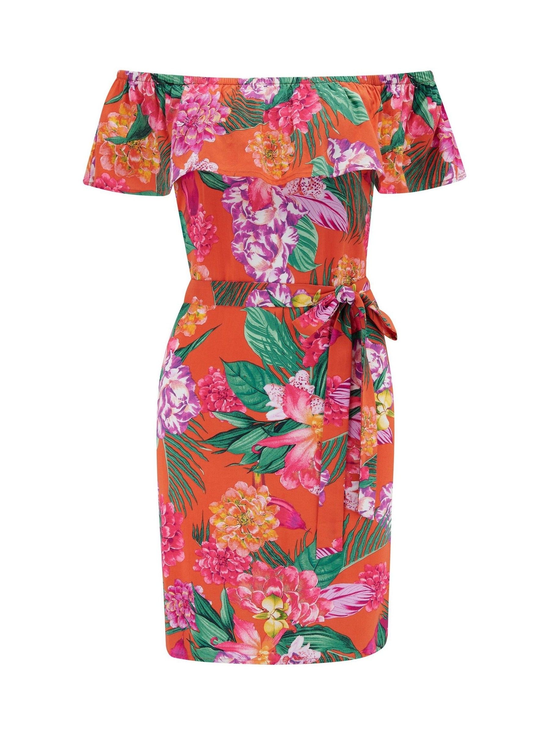 Buy Pour Moi Orange Frill Belted Bardot Dress From The Next UK Online Shop buy-pour-moi-orange-frill-belted-bardot-dress-from-the-next-uk-online-shop